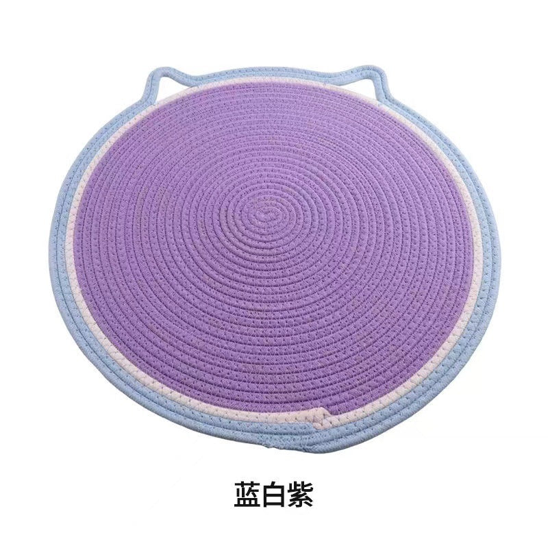 Cotton rope cat scratching pad woven pet cat sleeping cotton pad cat lying pad scratch resistant wear resistant non-stained claw pad