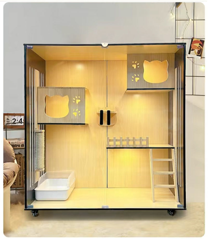 Cat villa cat cage cat cabinet wooden cat villa cat nest cat house cat big house second and third floor cat castle pet cabinet