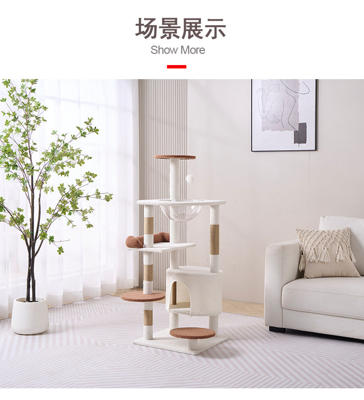 Wholesale cat climbing frame big cat special cat frame plush products pet supplies tease cat ball cat