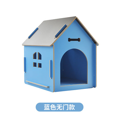 Wholesale Pet Log House Four Seasons Common Kennel Closed Dog Cage Kennel Indoor Small Dog Puppy House Outdoor Cat Nest