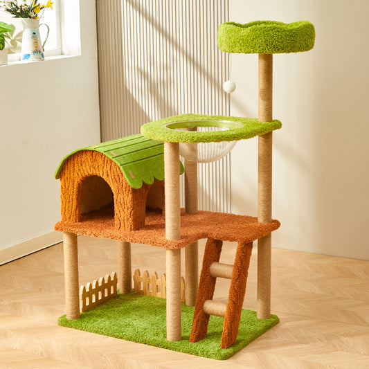 Cat climbing frame cat litter cat tree integrated cat supplies shelf cat rack cat toy small cat scratching column sisal cat scratching board