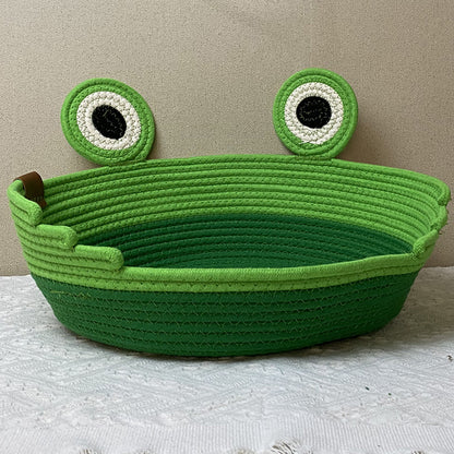 Woven cat nest frog prince design pet nest universal in all seasons washable grinding claws cat scratching board integrated sleeping nest
