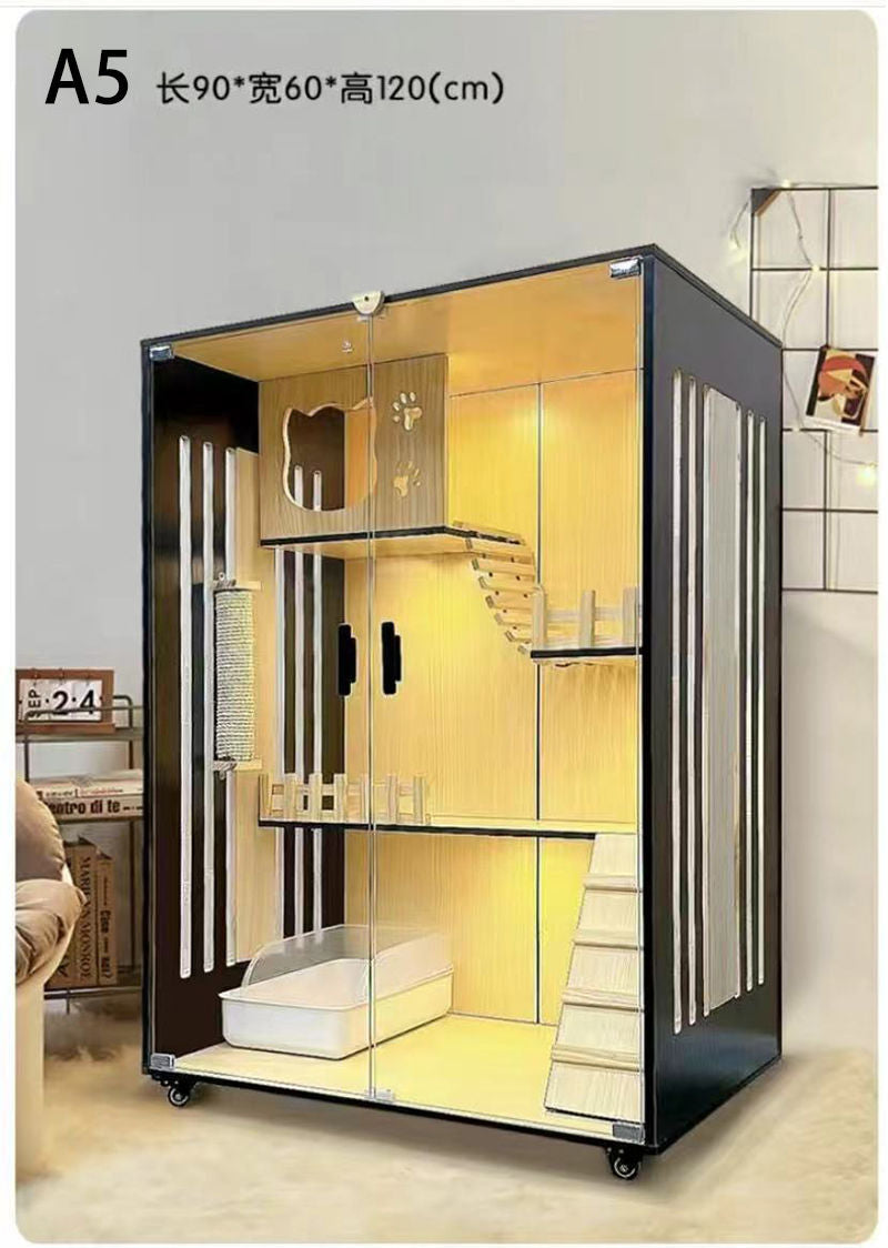 Cat villa cat cage cat cabinet wooden cat villa cat nest cat house cat big house second and third floor cat castle pet cabinet