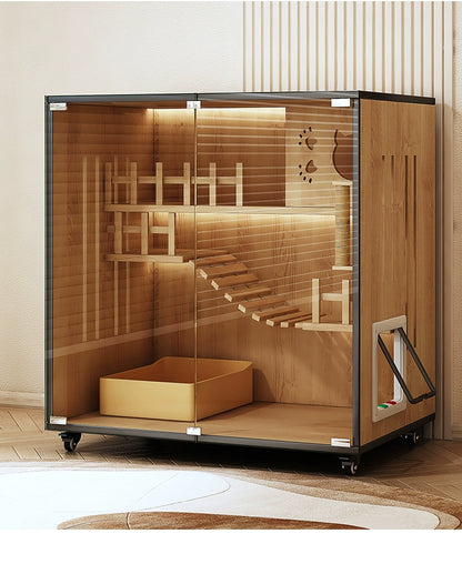 Wholesale Cat Villa Wooden Cat Cage Household Cat Nest Cat House Large Free Space Cat House Luxury Cat House Cat Cabinet