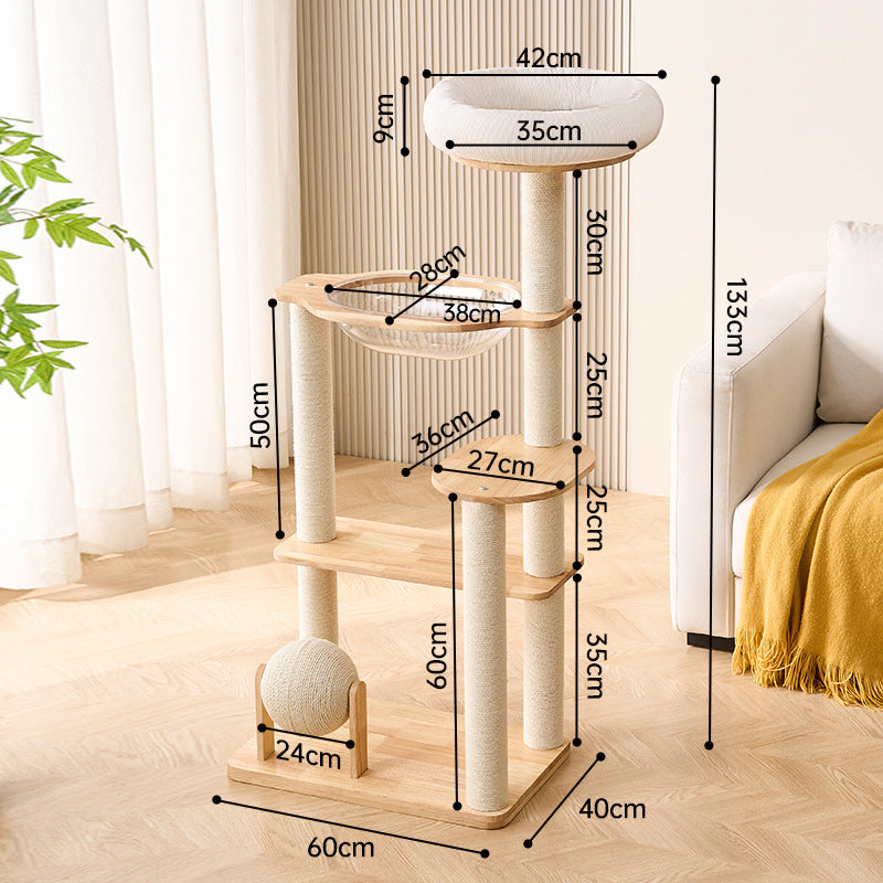 Cat climbing frame and cat nest integrated household small apartment does not occupy a large cat special cat shelf scratch-resistant cross-border foreign trade special supply