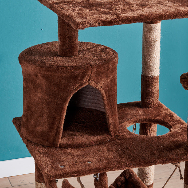 Wholesale Foreign Trade Export Cat Climbing Frame Cat Nest Cat Tree Integrated Cat Nest Cat Scratching Post Cat Jumping Platform Cat Climbing Toys