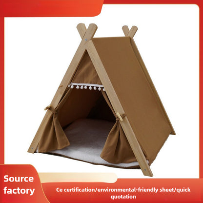 Wholesale tent can be processed, large space does not shake, winter and summer dual-purpose pet tent cat nest