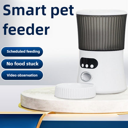 Pet Feeder 6L Large Capacity Recording Button Cat Food Version Timed Quantitative Intelligent Automatic