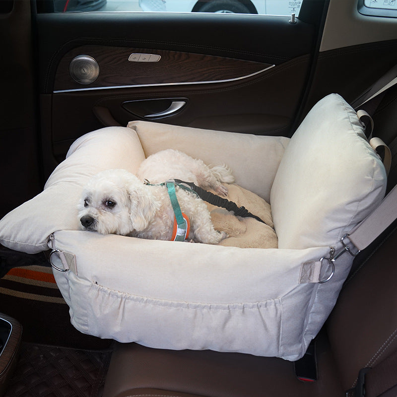 Wholesale Pet Car Pad Four Seasons Dog Car Nest Linen Car Seat Front Dou Corgi Dog Bed