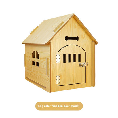Wholesale Pet Log House Four Seasons Common Kennel Closed Dog Cage Kennel Indoor Small Dog Puppy House Outdoor Cat Nest