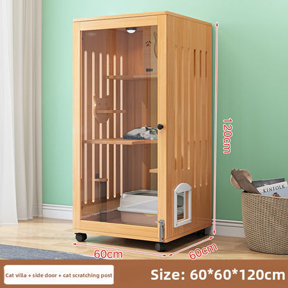 Wholesale economical cat villa solid wood cat cage waterproof cat cabinet double layer cat house cat house household indoor cat house cat nest cat cage