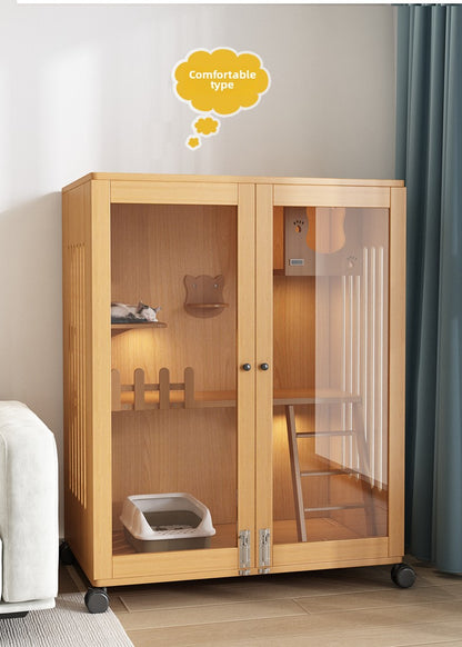 Wholesale economical cat villa solid wood cat cage waterproof cat cabinet double layer cat house cat house household indoor cat house cat nest cat cage