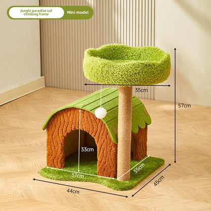 Cat climbing frame cat litter cat tree integrated cat supplies shelf cat rack cat toy small cat scratching column sisal cat scratching board