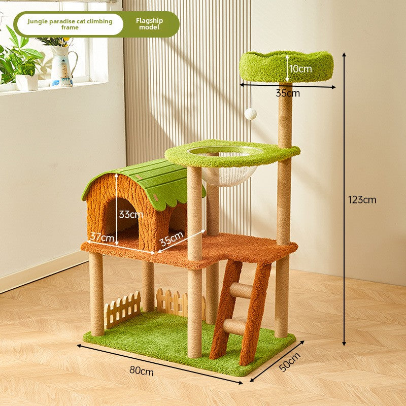 Cat climbing frame cat litter cat tree integrated cat supplies shelf cat rack cat toy small cat scratching column sisal cat scratching board