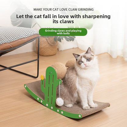 Cactus shaker sofa cat scratching board is durable and does not drop debris corrugated large cat scratching to relieve boredom toy cat scratching board