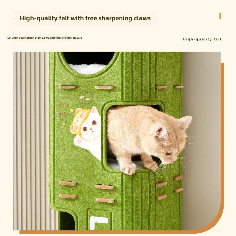 catteryCat nest integrated multi-layer closed cat house winter warmth security cat sleeping nest multi-cat family