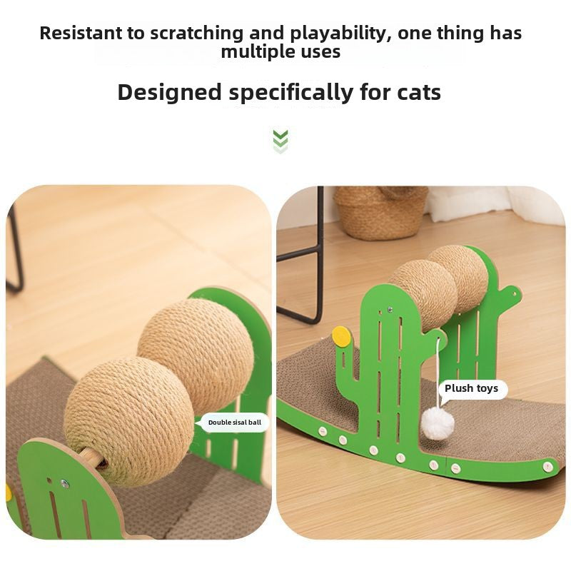 Cactus shaker sofa cat scratching board is durable and does not drop debris corrugated large cat scratching to relieve boredom toy cat scratching board