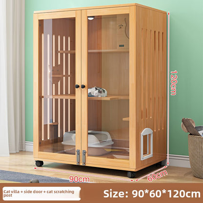 Wholesale economical cat villa solid wood cat cage waterproof cat cabinet double layer cat house cat house household indoor cat house cat nest cat cage