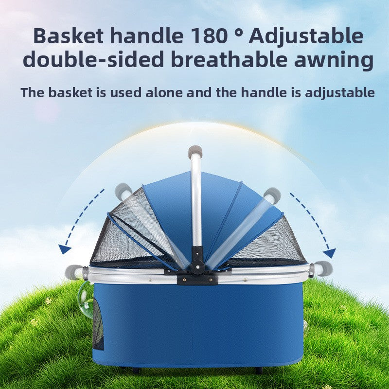 Wholesale medium and large dog pet cart dog cat teddy baby cart out small pet cart lightweight foldable