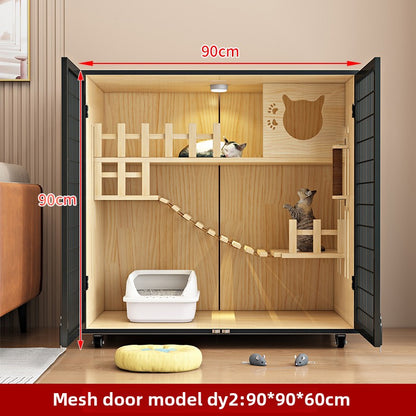 Wholesale Cat Villa Wooden Cat House  Integrated   Indoor Panoramic Cat Room