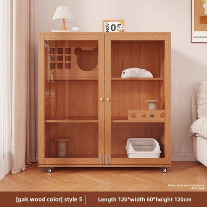 Wholesale Solid Wood Cat Villa Cat Cage Household Indoor Cat Nest Cat House Large Free Space Cat Castle Cat House Cat Cabinet