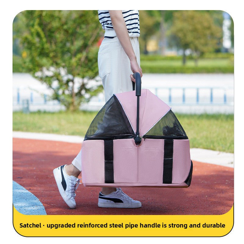 Wholesale Small Basket Pet Dog Dog Cat Teddy Going Out Light Basket Bag Car Foldable