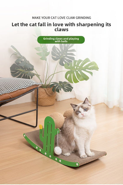 Cactus shaker sofa cat scratching board is durable and does not drop debris corrugated large cat scratching to relieve boredom toy cat scratching board