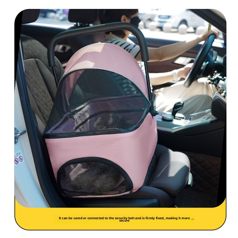 Wholesale Small Basket Pet Dog Dog Cat Teddy Going Out Light Basket Bag Car Foldable