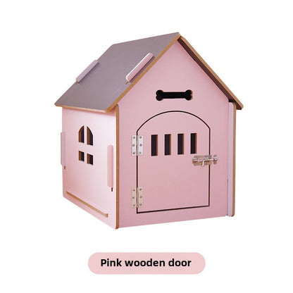 Wholesale Pet Log House Four Seasons Common Kennel Closed Dog Cage Kennel Indoor Small Dog Puppy House Outdoor Cat Nest