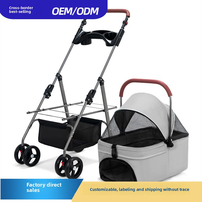Wholesale pet cart gold tube design can be customized