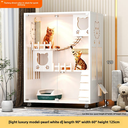 Manufacturer wholesale large cat villa household cat house indoor cat nest solid wood pet nest cat house cat house