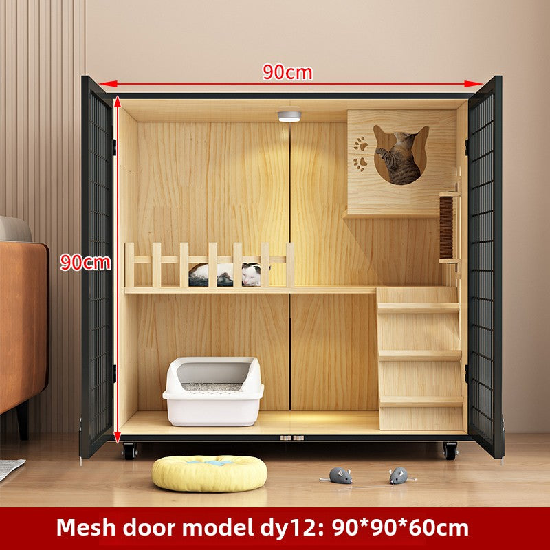 Wholesale Cat Villa Wooden Cat House  Integrated   Indoor Panoramic Cat Room