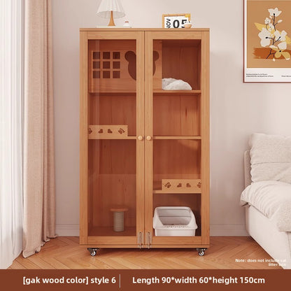 Wholesale Solid Wood Cat Villa Cat Cage Household Indoor Cat Nest Cat House Large Free Space Cat Castle Cat House Cat Cabinet