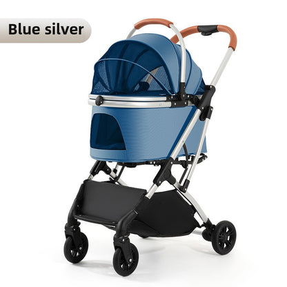 Wholesale medium and large dog pet cart dog cat teddy baby cart out small pet cart lightweight foldable