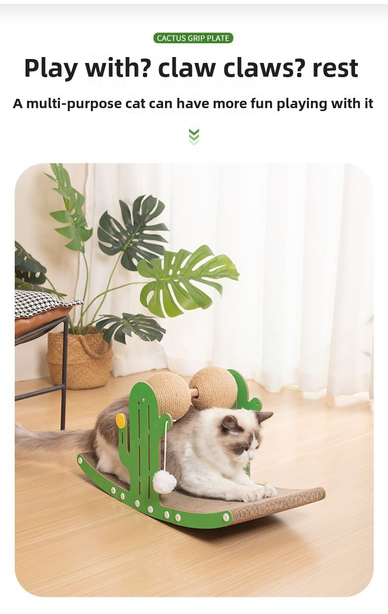 Cactus shaker sofa cat scratching board is durable and does not drop debris corrugated large cat scratching to relieve boredom toy cat scratching board