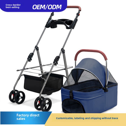 Wholesale pet cart gold tube design can be customized