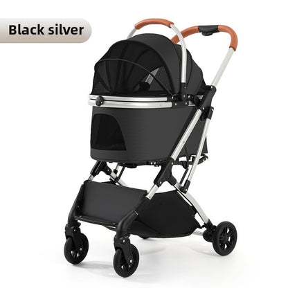 Wholesale medium and large dog pet cart dog cat teddy baby cart out small pet cart lightweight foldable