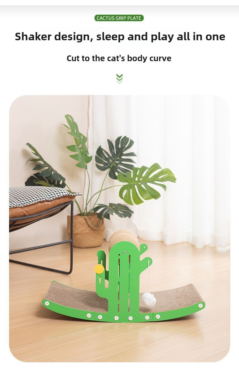 Cactus shaker sofa cat scratching board is durable and does not drop debris corrugated large cat scratching to relieve boredom toy cat scratching board