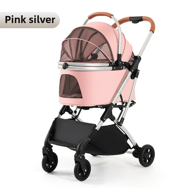 Wholesale medium and large dog pet cart dog cat teddy baby cart out small pet cart lightweight foldable