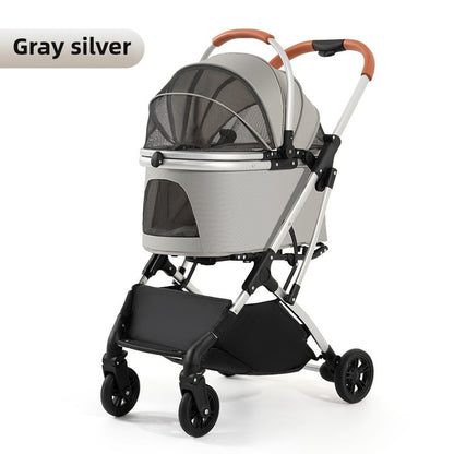 Wholesale medium and large dog pet cart dog cat teddy baby cart out small pet cart lightweight foldable