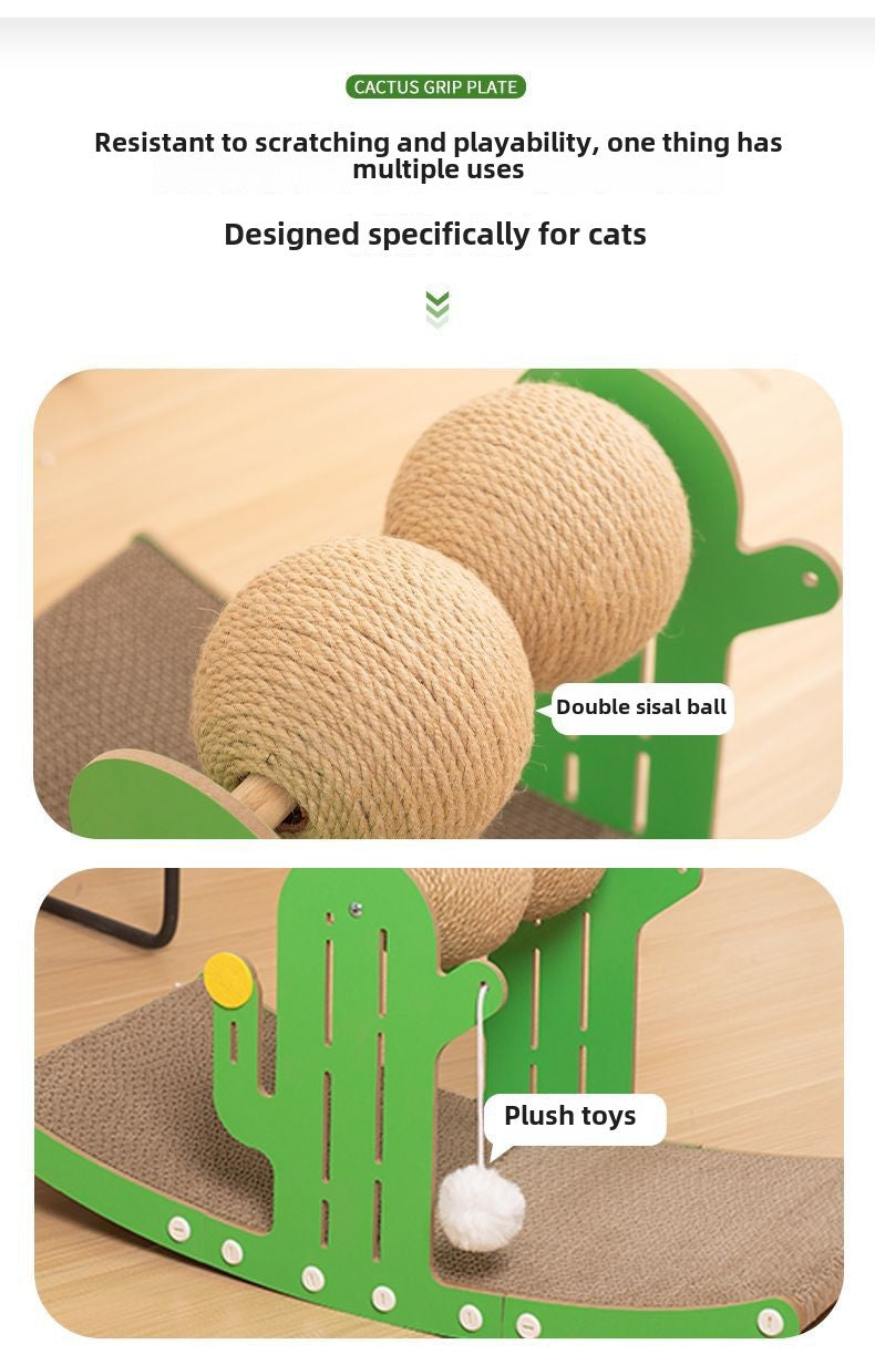 Cactus shaker sofa cat scratching board is durable and does not drop debris corrugated large cat scratching to relieve boredom toy cat scratching board