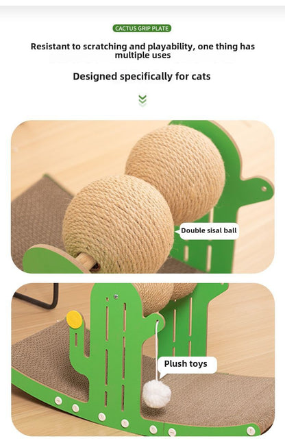 Cactus shaker sofa cat scratching board is durable and does not drop debris corrugated large cat scratching to relieve boredom toy cat scratching board