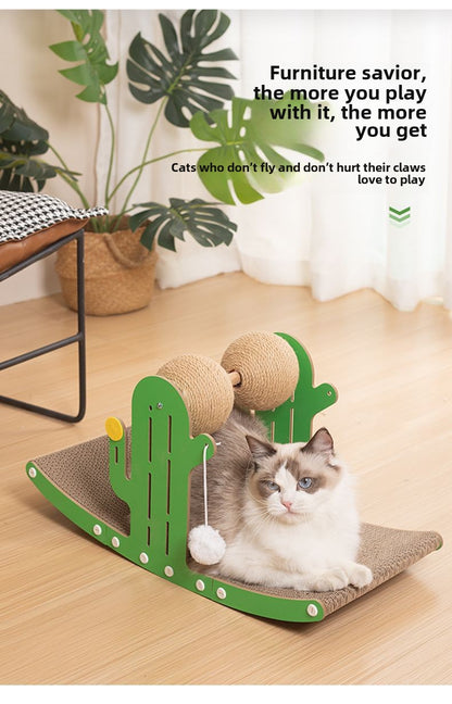 Cactus shaker sofa cat scratching board is durable and does not drop debris corrugated large cat scratching to relieve boredom toy cat scratching board