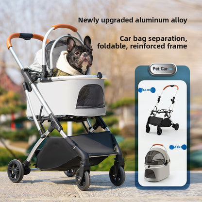 Wholesale medium and large dog pet cart dog cat teddy baby cart out small pet cart lightweight foldable