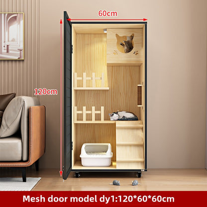 Wholesale Cat Villa Wooden Cat House  Integrated   Indoor Panoramic Cat Room