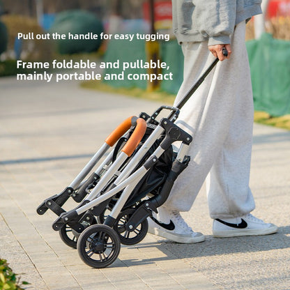 Wholesale medium and large dog pet cart dog cat teddy baby cart out small pet cart lightweight foldable