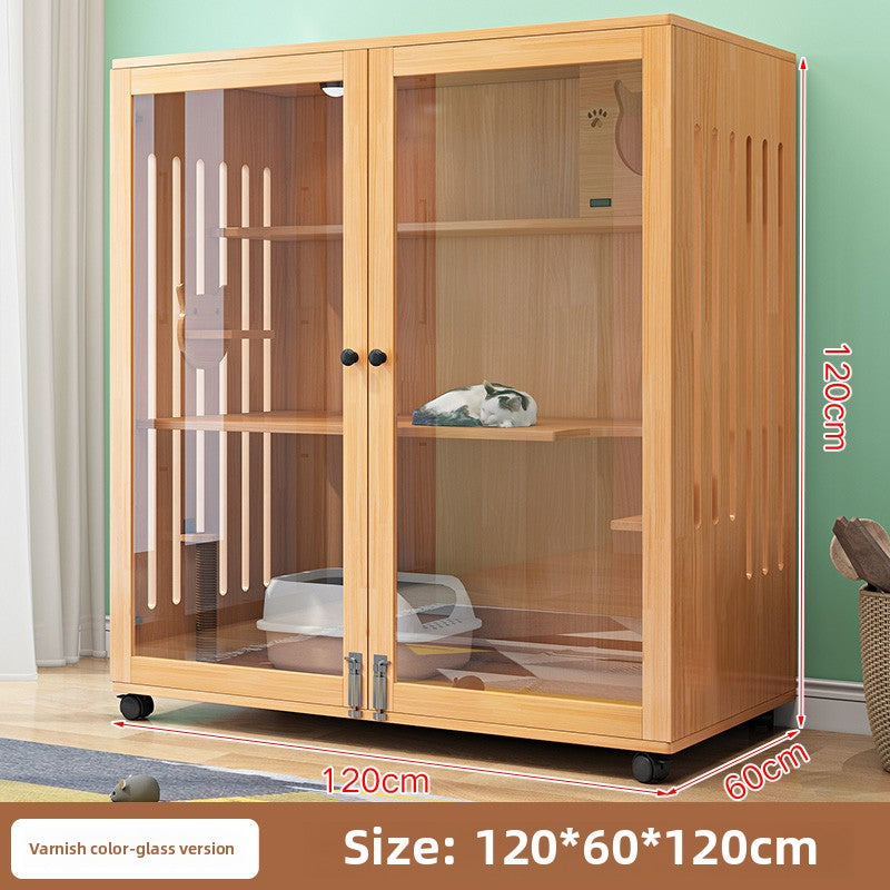 Wholesale economical cat villa solid wood cat cage waterproof cat cabinet double layer cat house cat house household indoor cat house cat nest cat cage