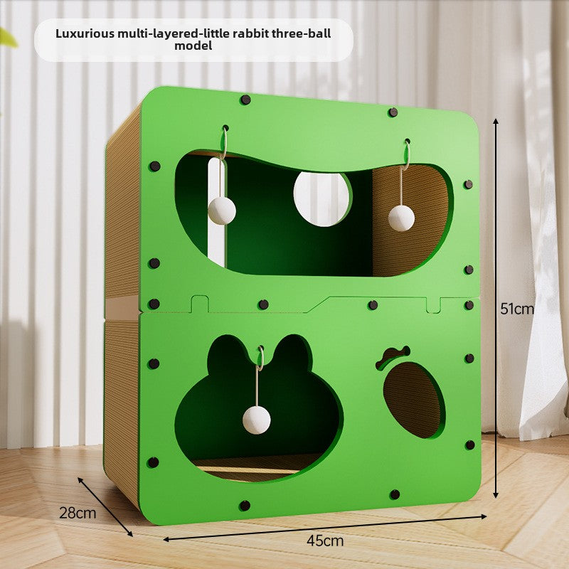 cattery cat house  cat nest  cat house is integrated and scratch-resistant. The cat room house is universal in all seasons.