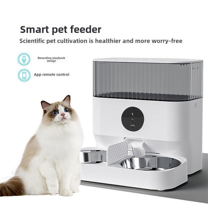 pet feeder smart Pet Dog Feeder Double Bowl Automatic 5 Liters WiFi Edition Video Adjustable Dog Food