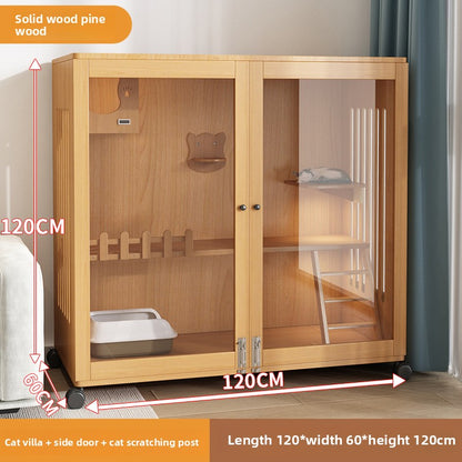 Wholesale economical cat villa solid wood cat cage waterproof cat cabinet double layer cat house cat house household indoor cat house cat nest cat cage